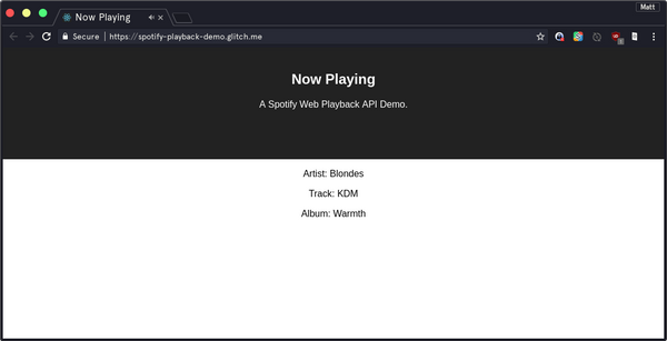 Building a React app with the Spotify Web Playback API
